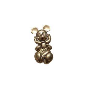 Vintage Disney Gold Tone Articulated Mickey Mouse Brooch Pin
